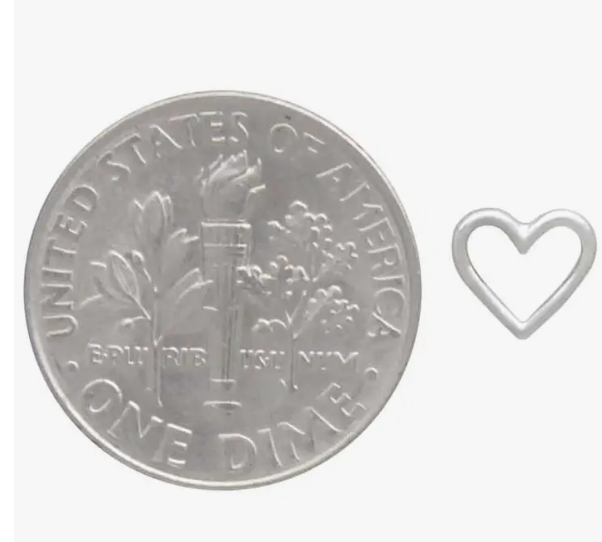 Nina Designs - Sterling Silver Carded Heart Post Earrings 5x6mm
