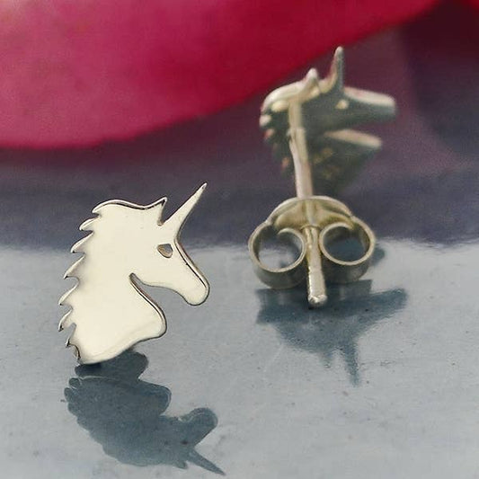 Nina Designs - Sterling Silver Unicorn Post Earrings