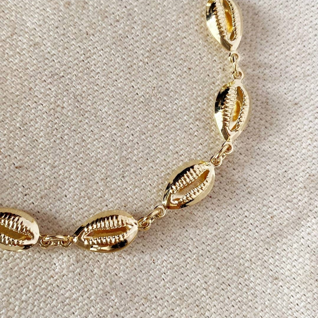 Gold Cowrie Shell Bracelet