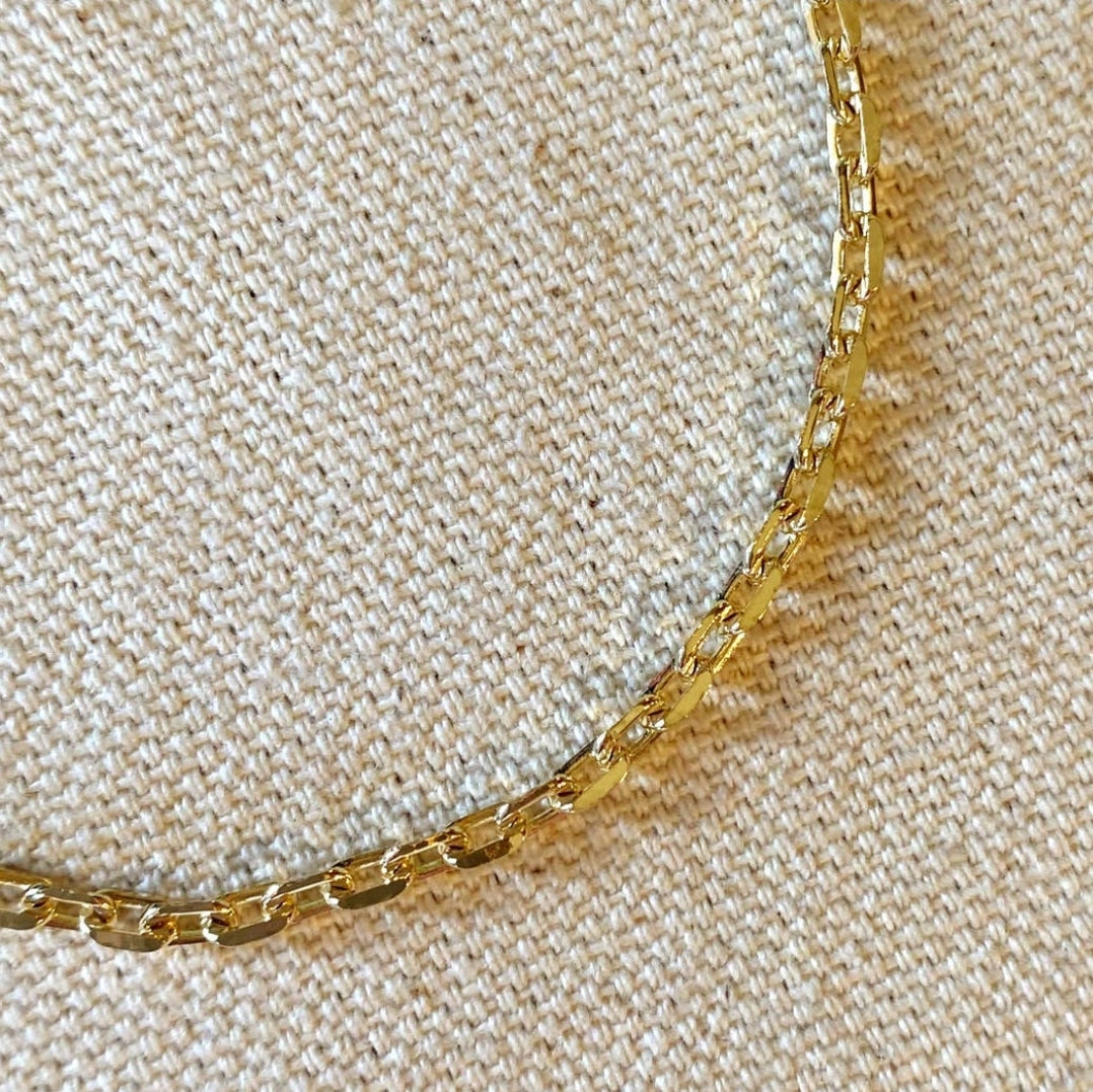 Gold Diamond Cut Anchor Link Bracelet
