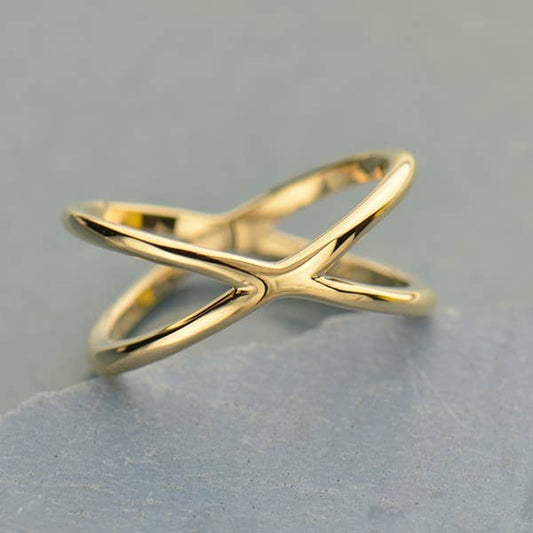 Nina Designs - Crisscross Ring- Gold & Sliver